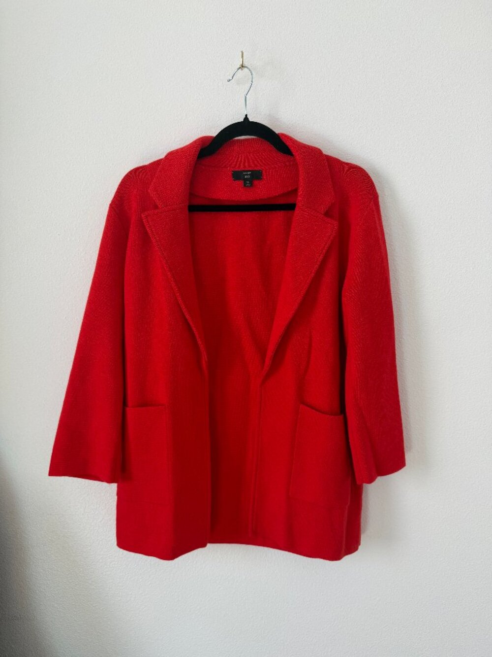 J.Crew 365 Red, Cotton Wool Blend Coatigan Blazer Sweater, Size XS
